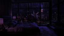 Thumbnail for Entspannen Sie sich mit dem beruhigenden Geräusch von starkem Regen in einem gemütlichen Schlafzimme | Rain City Vibes