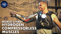 Thumbnail for Hydrogen muscles for Iron Man exoskeleton (work without compressor!) | ALEX LAB