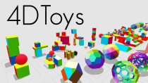 Thumbnail for 4D Toys: a box of four-dimensional toys, and how objects bounce and roll in 4D | [mtbdesignworks {Miegakure, 4D Toys}]