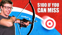 Thumbnail for Auto-aiming bow vs. FLYING targets | Stuff Made Here