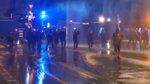 Thumbnail for Water cannon deployed on anti "covid passport" protesters in Switzerland tonight.