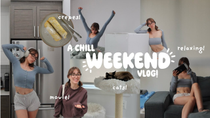 Thumbnail for a chill weekend vlog 🥞🤍 crepes, cat tree, movie theatre! | toomuchzozo