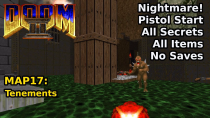 Thumbnail for Doom II - MAP17: Tenements (Nightmare! 100% Secrets + Items) | decino