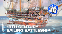 Thumbnail for How an 18th Century Sailing Battleship Works | Animagraffs