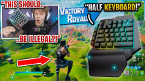 Thumbnail for I used a HALF KEYBOARD and almost got BANNED in Fortnite... (illegal keyboard) | Formula