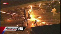Thumbnail for Protesters throw fireworks and rocks at police officers | FOX 2 St. Louis