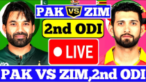 Thumbnail for 🔴Live : Pakistan vs Zimbabwe || 2nd ODI Match || PAKvsZIM || Live Score Match & Commentary | Rocky Cricket Sports