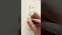 Thumbnail for I L O V E Y O U 🤗 #shorts #handlettering #nhuandaocalligraphy | Nhuan Dao Calligraphy