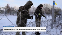 Thumbnail for Ukrainian border guards erect iron fence on the Belarus border | UATV English