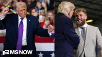 Thumbnail for Trump dances ‘YMCA,’ pals around with Jake Paul on Day 12 of war | MS NOW