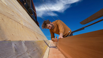 Thumbnail for installing cedar guttering. | Escape to rural France