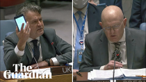 Thumbnail for Tense exchanges between Ukraine and Russia at UN security council | Guardian News