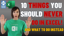 Thumbnail for 10 Excel Things You Should NEVER Do and What to do Instead | MyOnlineTrainingHub