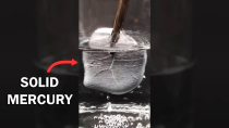Thumbnail for Pouring mercury into liquid nitrogen | NileRed Shorts