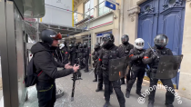 Thumbnail for French throw incendiary device on riot police, set ZOGbot's ass on fire