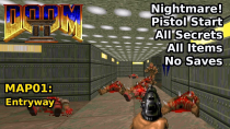 Thumbnail for Doom II - MAP01: Entryway (Nightmare! 100% Secrets + Items) | decino