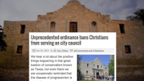 Thumbnail for Would San Antonio Ordinance Really Ban Christians from Government? (Nanny of the Month, 7-13)