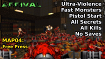 Thumbnail for Arrival - MAP04: Free Press (Fast Ultra-Violence 100%) | decino