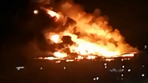 Thumbnail for South Africa -150 foot tall flames at large paper warehouses [2021/July]