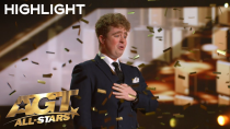 Thumbnail for Golden Buzzer: Tom Ball WOWS The Judges With "The Sound of Silence" | AGT: All-Stars 2023