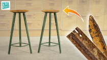 Thumbnail for Shop Stools from Old Rusty Fence Posts | Pask Makes