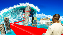 Thumbnail for I tried a dangerous tsunami ride in GTA 5 | GrayStillPlays