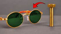 Thumbnail for Made Cartier-Style Sunglasses from a Brass Bolt – Insane DIY! | soroush jwl