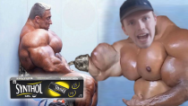 Thumbnail for Fake Synthol Muscle Man Fights Real MMA Fighter (His Arm Leaks) | TotallyPointlessTV