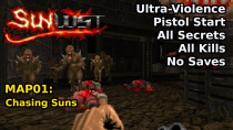 Thumbnail for Doom II: Sunlust - MAP01: Chasing Suns (Ultra-Violence 100%) | decino