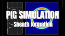 Thumbnail for PIC Simulation - A 2D plasma sheath formation | Julien Langlois
