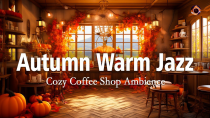 Thumbnail for Autumn Warm Jazz Music in Cozy Coffee Shop Ambience ☕ Smooth Piano Jazz Music to Work, Study, Focus | Elegant Jazz Music
