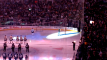Thumbnail for Toronto Maple Leafs fans finish singing US anthem after technical difficulties