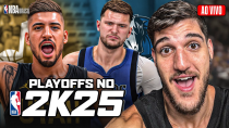 Thumbnail for NBA 2K25 modo carreira: PLAYOFFS contra os Mavericks de Luka Doncic | Caio Reage Ao Vivo | NBA Brasil