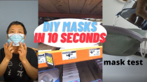 Thumbnail for DIY face masks in 10 seconds & improve cheaper masks #coronavirus  #facemask | Genius Asian