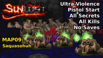 Thumbnail for Doom II: Sunlust - MAP09: Saquasohuh (Ultra-Violence 100%) | decino