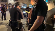 Thumbnail for Tantrum Night 2022 protestor uses a makeshift flamethrower against police