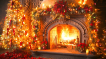 Thumbnail for Fireplace Christmas Music 🔥 Christmas Relaxing Music Ambience 🎅🔥 Fireplace Burning Christmas Music | Cozy Cottage