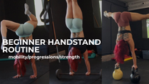 Thumbnail for If I couldn’t do a handstand this is how i’d start (mobility/handstand progressions/strength)  | Olivia Hodaly