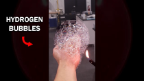 Thumbnail for Making hydrogen bubbles | NileRed Shorts