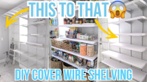 Thumbnail for NEW! DIY PANTRY MAKEOVER 2021 / COVER WIRE SHELVES WITH FOAM BOARD / PANTRY TRANSFORMATION / SAHM | Naimah Altidore