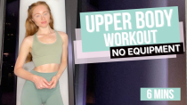 Thumbnail for 6 MIN Upper Body Workout | Shoulder Chest Back Arm and Ab Exercises \ No equipment | Mila Keeper