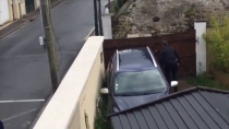 Thumbnail for The balls on this French Police Officer! French Police take on an armed woman - Put your sound on.