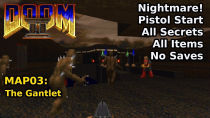 Thumbnail for Doom II - MAP03: The Gantlet (Nightmare! 100% Secrets + Items) | decino