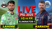 Thumbnail for PSL Live: LQ vs KK, 1st Eliminator | Scores & Commentary | Lahore vs Karachi | LQ BATTING