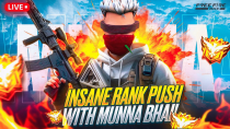 Thumbnail for Grandmaster Live Rank Push Free Fire Telugu  - Munna Bhai is Live  - Telugu Gaming Live #MBG | Munna bhai gaming