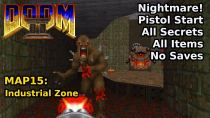 Thumbnail for Doom II - MAP15: Industrial Zone (Nightmare! 100% Secrets + Items) | decino