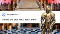 Thumbnail for The Cha Cha Slide in full metal armour | Jeaney Collects