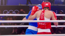 Thumbnail for Peak 🤡🌏. Tranny Olympic Boxer Smashes Real Female In Face; She Quits And Refuses Judges Hand