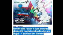 Thumbnail for Many banks (and ATM's) closing this month - 57 locations in November (UK)