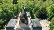 Thumbnail for Starting the roof, uncovering the turret. | Escape to rural France